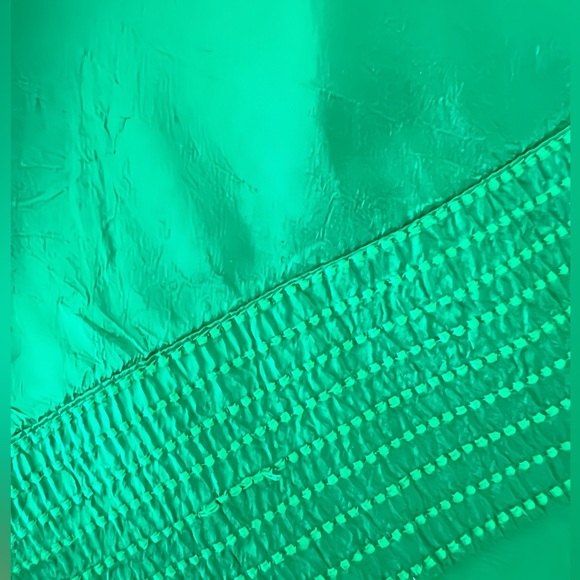 Calypso St. Barth XS Green 100% Silk Sleeveless Mini Dress Boho A-Line Chic - Picture 6 of 11